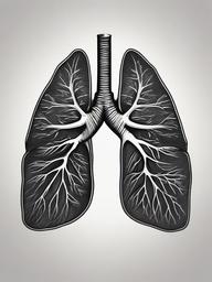 sketch of lungs  minimal rough sketch scribbles,doodles,black and white