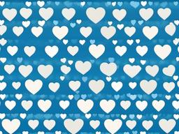 Blue Heart Wallpaper-Soft blue background with rows of white hearts  background wallpaper