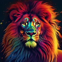 Lion Background Wallpaper - colorful lion wallpaper  
