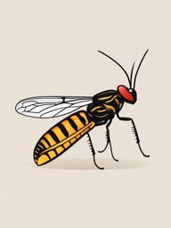 Scorpionfly Clip Art - A scorpionfly with a scorpion-like tail,  color vector clipart, minimal style