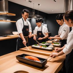 sushi masterclass - learning the art of sushi-making with fresh fish and perfect rice. 