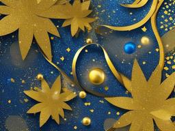 Blue And Yellow Glitter Background  