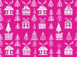 Pink Preppy Christmas Wallpaper  