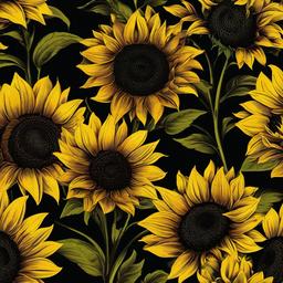 Sunflower Background Wallpaper - sunflower wallpaper black background  