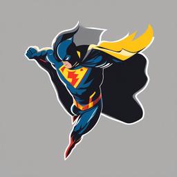 Superhero clipart - superhero with a lightning bolt emblem  color,minimalist,vector clipart