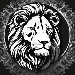 Lion Background Wallpaper - white lion black background  