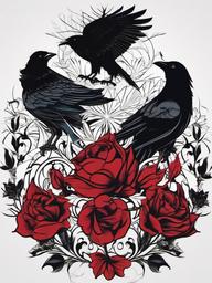 six of crows tattoo  simple vector color tattoo