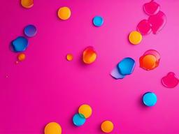 Colorful Pink Background-Vibrant pink with splashes of other colors like yellow and blue  background wallpaper