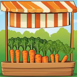 Carrot clipart - carrot in a vegetable stand  vector clipart