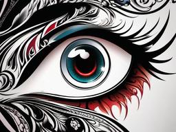 demon eye tattoo designs  simple vector color tattoo