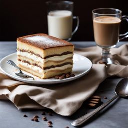 a light and airy tiramisu, layered with espresso-soaked ladyfingers and mascarpone cream. 