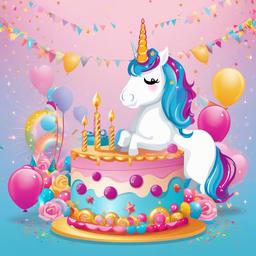 Party Background Wallpaper - unicorn happy birthday background  