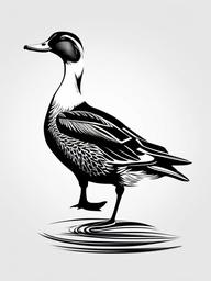 duck hunting tattoos small  simple color tattoo,minimal,white background