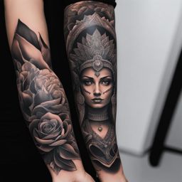 creative arm tattoo designs that cover a portion or the entirety of your arm. 