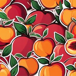 Nectarine Sticker - Juicy and vibrant, a nectarine-colored delight, , sticker vector art, minimalist design