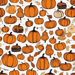 Pumpkin Treats clipart - Irresistible pumpkin-flavored treats, ,vector color clipart,minimal