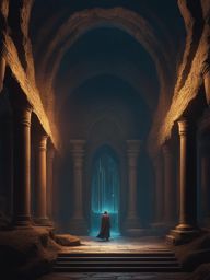 saihate no paladin,will,exploring the mysterious depths of an ancient crypt,a crypt filled with ancient secrets detailed matte painting, deep color, fantastical, intricate detail, splash screen, complementary colors, fantasy concept art, 8k resolution trending on artstation unreal engine 5