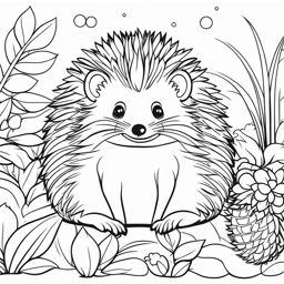 hedgehogs cute animals coloring page 