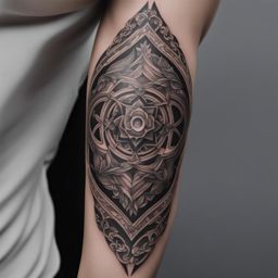 elbow tattoo, showcasing unique placement and design on the elbow area. 