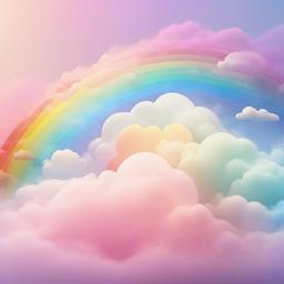 Rainbow Background Wallpaper - pastel rainbow cloud background  