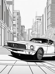 Car Coloring Pages - Exciting Cars in Various Designs  minimal black outline printable sheet, coloring page