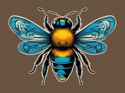 color bee tattoo  vector tattoo design