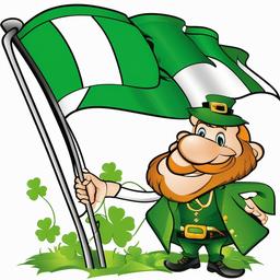 St. Patrick's clipart - Irish flag waving  clipart