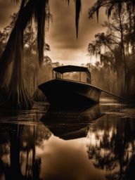 manchac swamp, usa - takes an eerie boat tour through a haunted louisiana swamp. 