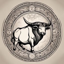 taurus tattoo, capturing the grounded and reliable traits of the zodiac sign. 