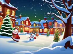 Christmas Cartoon Wallpaper  