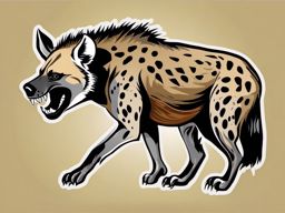 Hyena clipart - Scavenging predator with a distinctive laugh, ,color clipart vector style