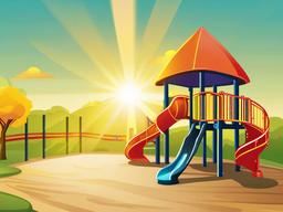 Sunshine clipart - sunshine shining on a playground  