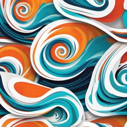 Whirlwind Sticker - Capture the swirling energy of a whirlwind with this dynamic and motion-filled sticker, , sticker vector art, minimalist design
