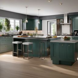 Transitional Kitchen Elegance - Combine classic and contemporary elements for a transitional kitchen. , kitchen layout design ideas, multicoloured, photo realistic, hyper detail, high resolution,