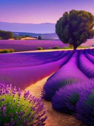 Purple Aesthetic Wallpaper - Lavender Field in Provence wallpaper, abstract art style, patterns, intricate