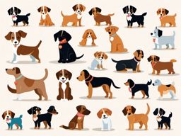 Dog Clipart, Cute and playful puppy illustrations. 