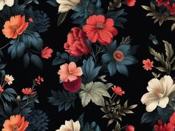 Floral Dark Wallpaper  ,desktop background wallpaper