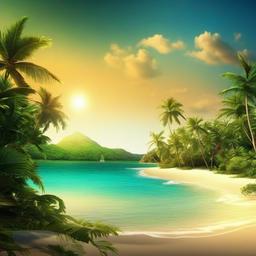 Beach background - tropical beach wallpaper desktop background  