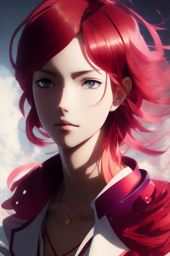 anime style portrait of a teen girl with short red hair, dramatic lighting, anime illustration by Greg rutkowski, yoji shinkawa, 4k, digital art, concept art, trending on artstation, „Ç¢„Éã„É°, featured on pixiv