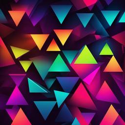 Geometric Background - triangle neon background  