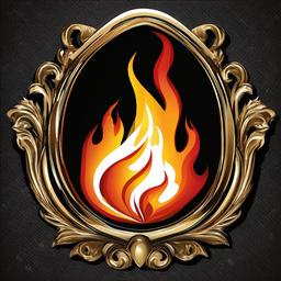 Flame clipart - flames surrounding an object  vector clipart