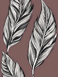 willow leaf tattoo  simple vector color tattoo