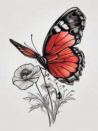 poppy butterfly tattoo  