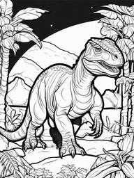 Pachycephalosaurus Coloring Pages - Dome-Headed Dinosaur  black outline printable coloring page