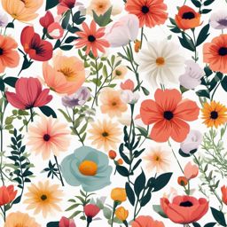 Floral images clip art, Assorted clip art featuring beautiful flowers.  simple, 2d flat