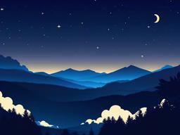 Night Blue Sky Wallpaper  ,desktop background wallpaper