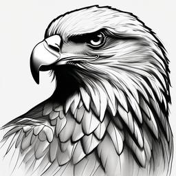 sketch of an eagle  minimal rough sketch scribbles,doodles,black and white