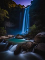 cascadas de tamul - capture the mesmerizing night atmosphere of cascadas de tamul, a waterfall in the huasteca potosina region, where moonlight touches the cascading waters. 