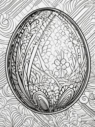 Easter Eggs Coloring Pages - Easter Eggs with glitter  simple coloring pages