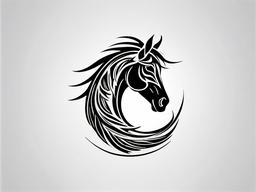 lucky horse shoe tattoo  simple tattoo,minimalist,white background